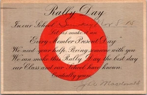 Antique Postcard Divided Back Rally Day Invitation School Westfield NY 1915 - Picture 1 of 2