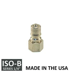1/4" ISO-B Tubo Idraulico Attacco Rapido Spina Acciaio Inox - (ISO 7241-1 B) - Foto 1 di 2