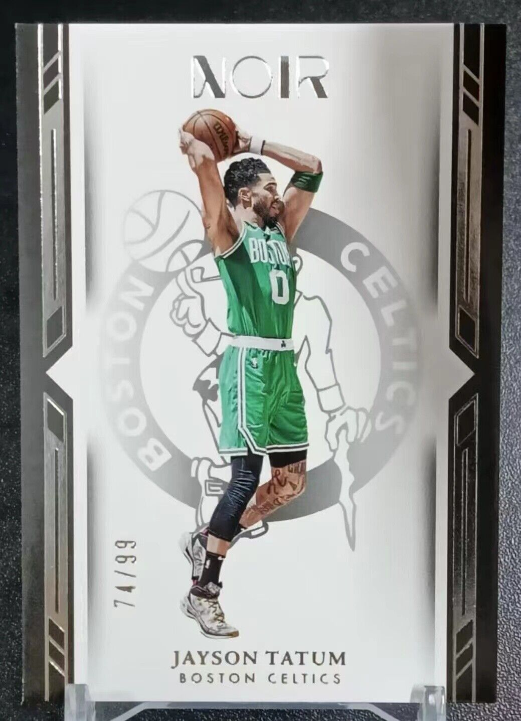 Jayson Tatum 2022-23 Panini Noir 74/99 Icon Edition Base Boston Celtics #74