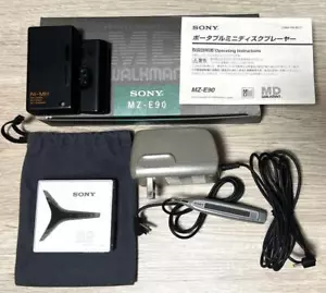 SONY minidisc MD walkman player MZ-E90 silver vintage used work japan import - Picture 1 of 8