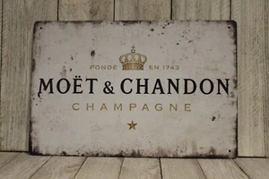 Moet & Chandon Champagne Tin Sign Metal Poster Wine Bar Pub Liquor Store - Picture 1 of 4