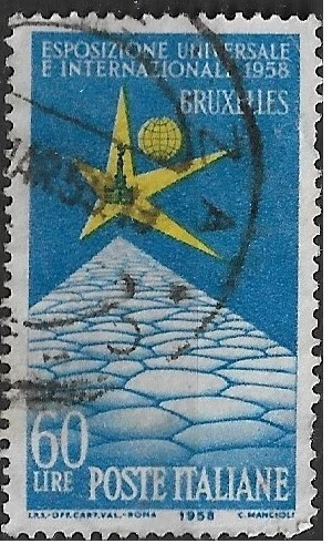 1958 - Italy Brussels International Exhibition 60L Used SG#967 - Image 1 of 1