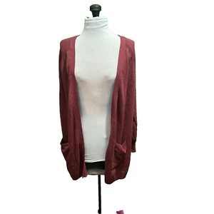 MOSSIMO Open Cardigan w/Pockets (Modal), Cranberry, XXL - Picture 1 of 9