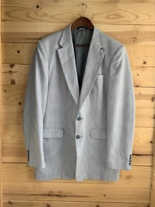 Oakton Ltd. 42XT Sports Coat Blazer Jacket Polyester Wool Silk Blend Blue - Picture 1 of 5
