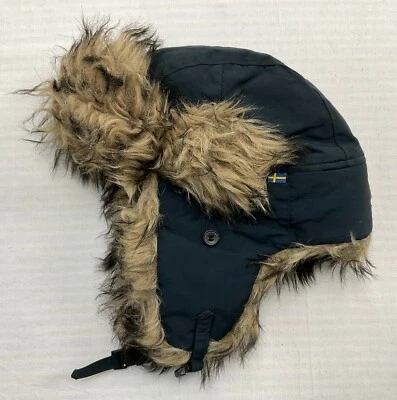 Fjallraven Nordic Heater Hat Aviator Trapper Ushanka Winter Faux Fur Cap Size L - Image 1 of 4