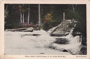 North Conway NH White Mts. Diana's Baths Hand Colored c.1911 Postcard B297 - Picture 1 of 2
