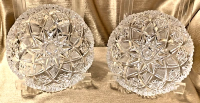 Hawkes Signed Antique Crystal ABP 5" Bowls Circa 1908 Excellent Condition -  2pc - image 1 of 4