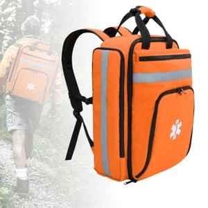 Outdoor First Aid Bag Shoulder Backpack Storage Bag Trauma Tool Bag Orange - Picture 1 of 17