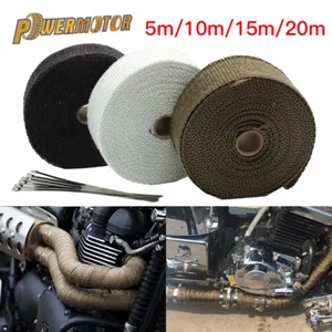 Enduro Motorcycle Muffler Thermal Tape Tuning Car Exhaust Heat Wrap Bandage 5Cm - Picture 1 of 20