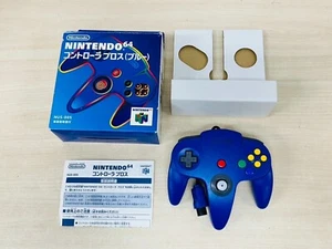 Nintendo 64 N64 Gaming Controller Blue NUS-005 With box Used Tested from Japan - Picture 1 of 7