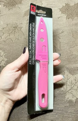 Cuchillo de pelar Royal Norfolk de 4 pulgadas con funda rosa nuevo en paquete Foto 1 de 4