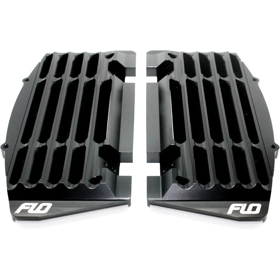 Soportes de radiador de alto flujo Flo Motorsports - negro FLO751BLK Foto 1 de 3