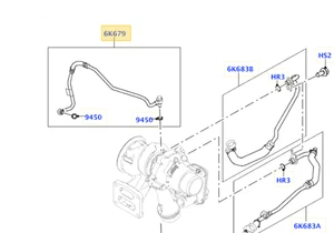 New Genuine ROVER EVOQUE 12+ Discovery Sport 2.0 Petrol Turbo Oil Feed Pipe - Picture 1 of 4