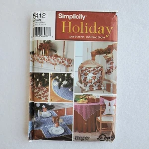 Simplicity Holiday UNCUT Schnittmuster 5412 Weihnachtsbaum Rock Strumpf Tisch - Bild 1 von 4