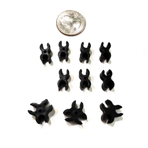 Playmobil Black Clips Fasteners x10 System X Connectors Buildings Fort B11 - Picture 1 of 1
