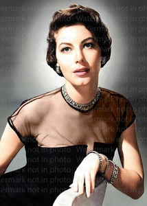 Ava Gardner RARE COLOR Photo 335 REMASTERED - Picture 1 of 1