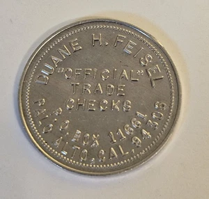 Throwback Token Collector's Aluminum Good For Token #1606 Duane Feisel - Bild 1 von 2