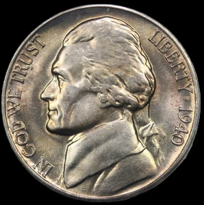 1940-D 5C Jefferson Nickel- CHOICE GEM BU FULL STEPS / FREE SHIPPING- SMH-158 - Picture 1 of 2