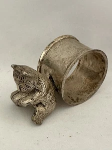 Anello tovagliolo figurativo vintage placcato argento - Foto 1 di 8