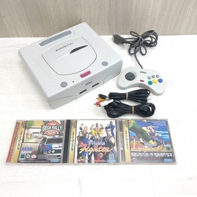 Sega Saturn Console Japan White Bundle with 3 Games Virtua Fighter HST-3220