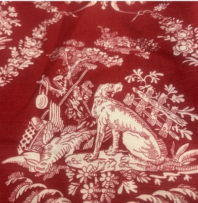 Brunschwig & Fils HUNTING TOILE  Large Fabric Remnants 2 + Yds - Image 1 of 4