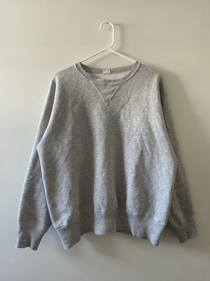 Vintage 50s 60s Pilgrim Crewneck Sweatshirt L/XL Grey Pullover USA Single V Rare - Image 1 of 4