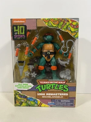TMNT Teenage Mutant Ninja Turtles 1988 Remasterizado Michelangelo 2024 40 Anos NOVO - Imagem 1 de 2