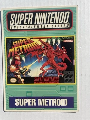 Super Metroid SNES VIDPRO Toys R Us Display Card Promo Very Rare Mint - Image 1 of 2