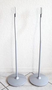 Pair of Silver Canton LS80 Speaker Stands for XS X & XL Models - Picture 1 of 8