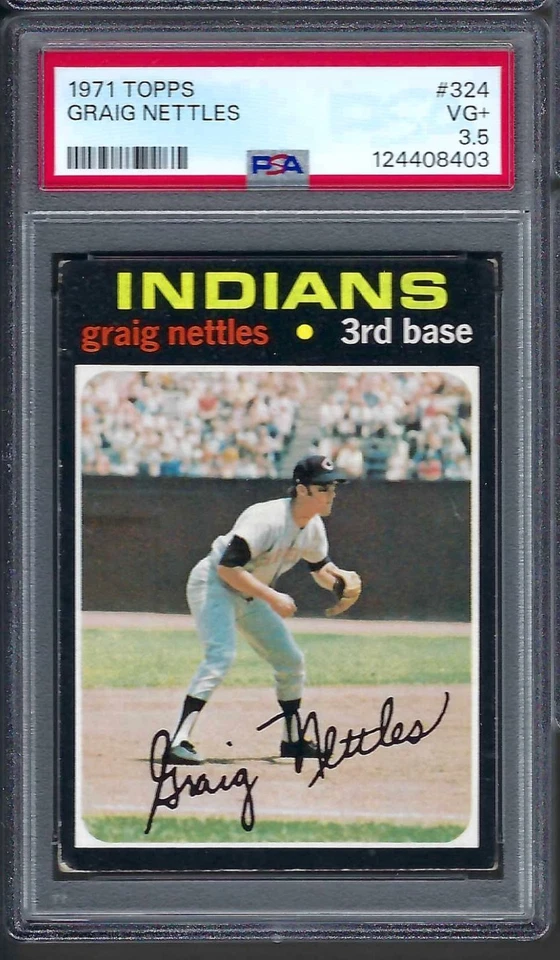 1971 Topps # 324 Graig Nettles Indians VG+ PSA 3.5 - Image 1 of 1