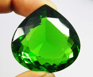 "Certified 124.60 Ct Natural Green Peridot Pear Cut Loose Gemstone Flawless - Picture 1 of 8