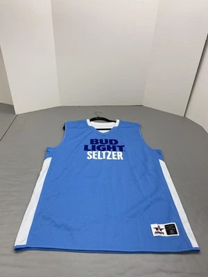 Camiseta deportiva Bud Light Seltzer para hombre extra grande de malla azul sin mangas Alleson Foto 1 de 4