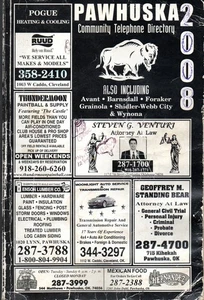 Pawhuska Oklahoma 2007-2008 Community Telephone Directory Phone Book 136 Pages - Picture 1 of 5