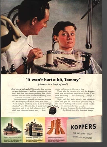 1941 KOPPERS AD - PITTSBURGH /The Dentist & COBBS CREEK WHISKY AD - Bild 1 von 2
