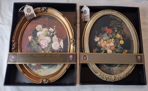 Viral Tik Tok Vincent Van Gogh Floral Oval Gerahmte Drucke NEU 11"X 14" - Bild 1 von 5