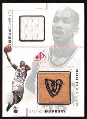 2000-01 SP Game Fabric/Floor Combos Stephon Marbury #SM-C Nets - Image 1 of 2