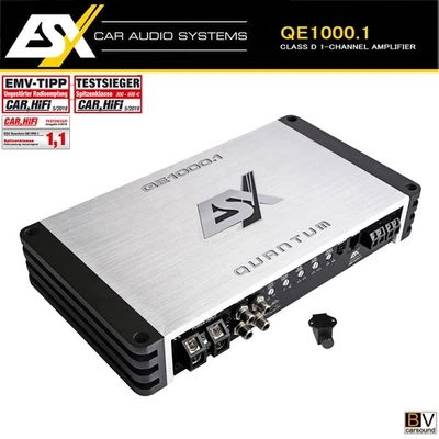 Verstärker ESX QE1000.1 1-Kanal  Class D Mono 1x 1000 Watt RMS @ 1 Ohm Endstufe - Bild 1 von 4