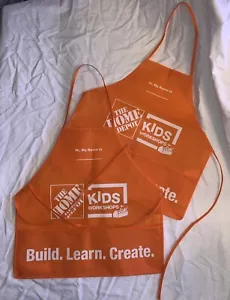 Home Depot Kids Workshop Apron-Build, Learn, Create, Child's Orange HD Set of 2 - Picture 1 of 8