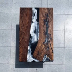 Handmade Ocean Wave Epoxy Dining Table Top for Home, Coffee Table, Center Table - Picture 1 of 21