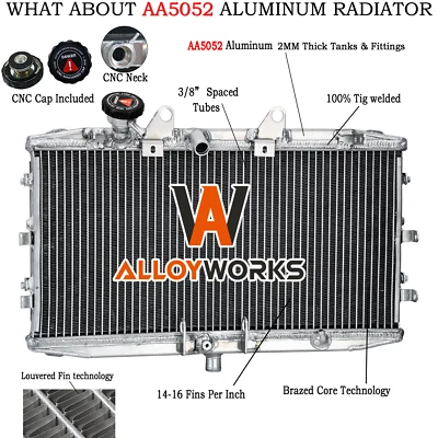 NEW 2294CC Aluminum Radiator For 2004-2017 2010 TRIUMPH ROCKET 3 III 2300 ALLOY - Image 1 of 4