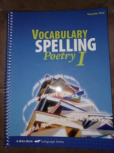 Abeka Vocabulary Spelling and Poetry I Teacher Key - Imagen 1 de 3