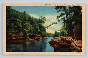 Postcard The Narrows Dells of The Wisconsin River Wisconsin Linen - Picture 1 of 2