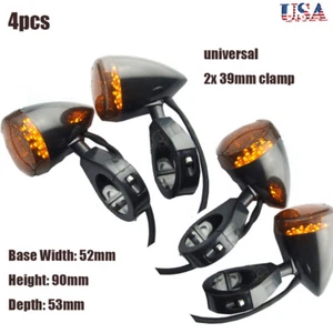 2x LED Inversal Moto Intermitentes Luz 39mm Horquilla Montaje Abrazadera - Imagen 1 de 6