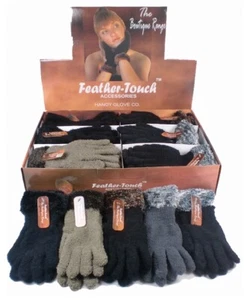 NEW Ladies Womens Super Soft Boutique Feather Touch Cuff Winter Gloves Warm UK - Picture 1 of 1