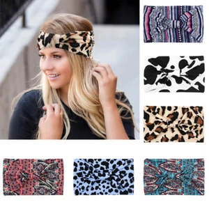 Wide Knoted Elastic Yoga Sport Casual Headband Hair Accessories for Women Turban - Picture 1 of 26