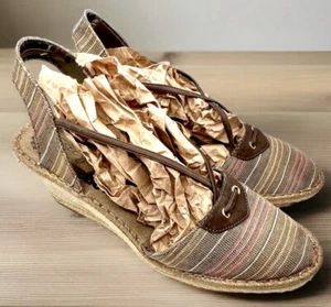 Discounted Price! Hush Puppies Soft Style Biscayne Bay  Espadrille Sandals Sz 9W - Picture 1 of 10