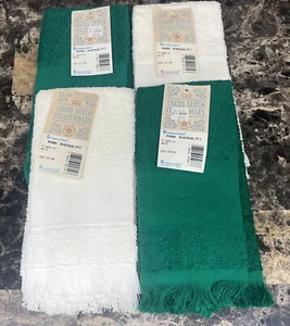 Charles Craft Fingertip Towel Cross Stitch Collectibles Cotton Green/White (4ct) - Picture 1 of 3
