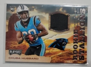 CHUBA HUBBARD 2021 PLAYOFF ROOKIE STALLIONS PATCH RC #RS-CHU Carolina PANTHERS - Picture 1 of 2