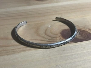 Native American Sterling Silver 925 Designer Gahe Cuff Bangle - Picture 1 of 6
