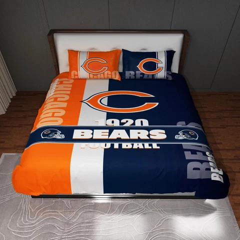 Chicago Bears 3Pcs Bedding Set Duvet Cover Pillowcases Comforter Cover Cover